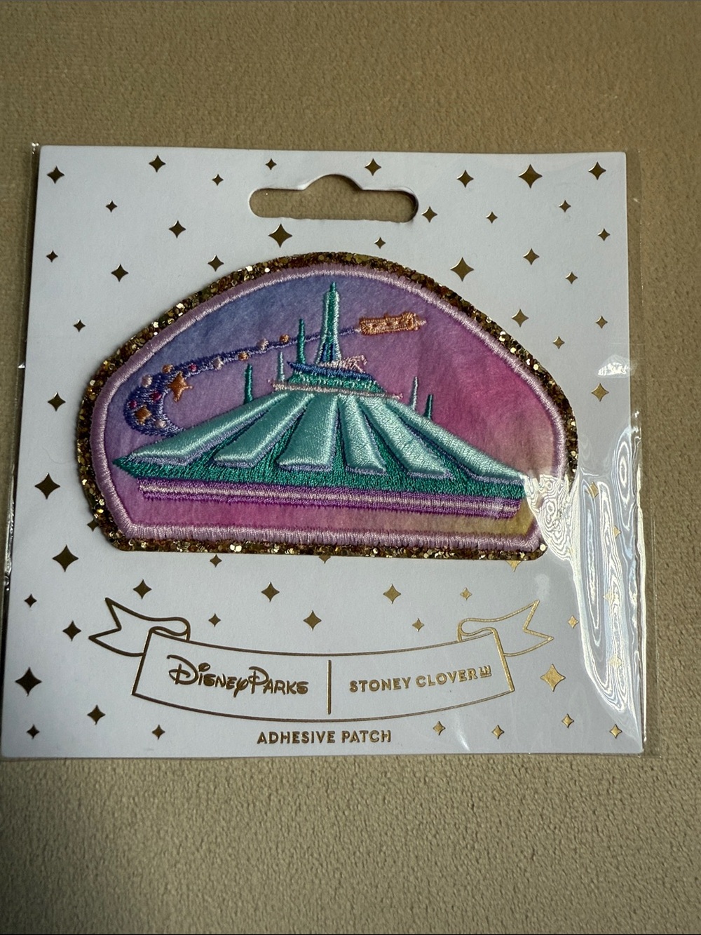 Stoney Clover Lane Teal, Purple & Pink Space Mountain Patch